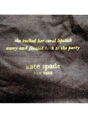 kate spade dust bag medium & white care card with gold logo